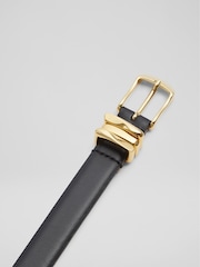 LK Bennett Black Leather Georgette Belt - Image 2 of 2