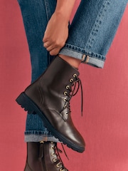 Czekoladowy brąz - Boden Alex Lace Up Ankle Boots - Obraz 1 z 4