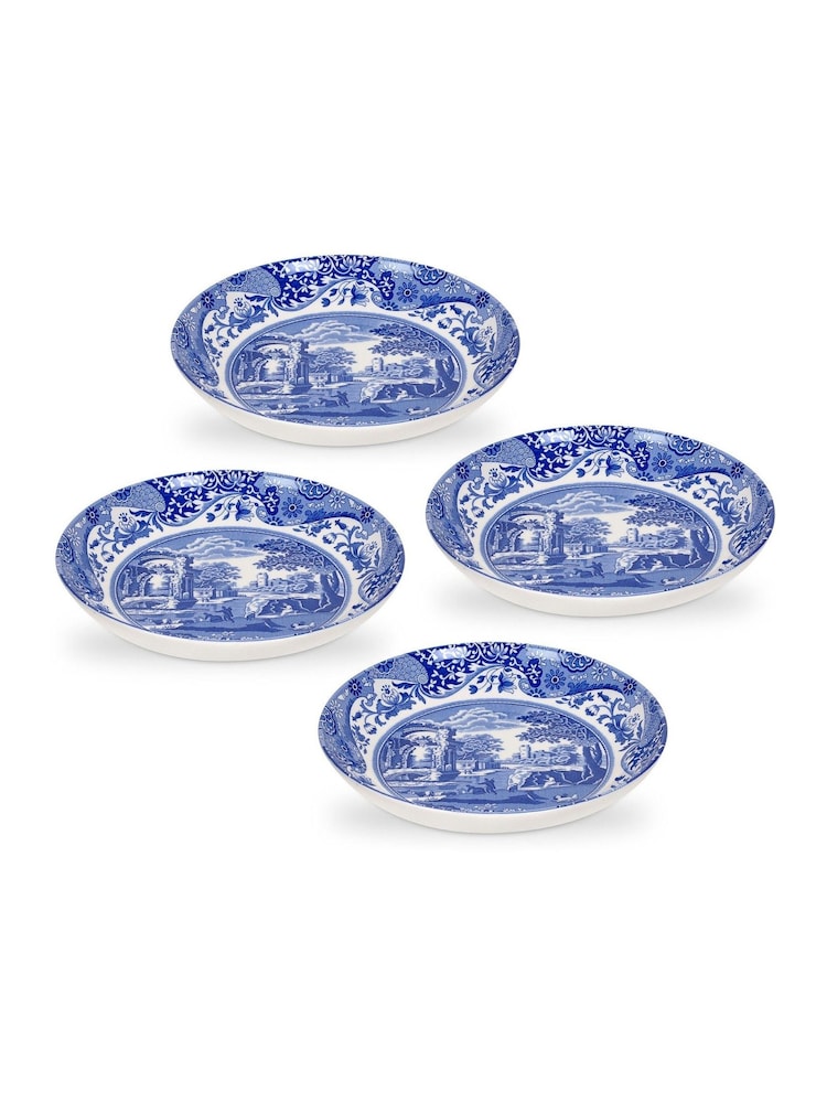 Set of 4 Blue Spode Italian Pasta Bowls - Image 2 of 2