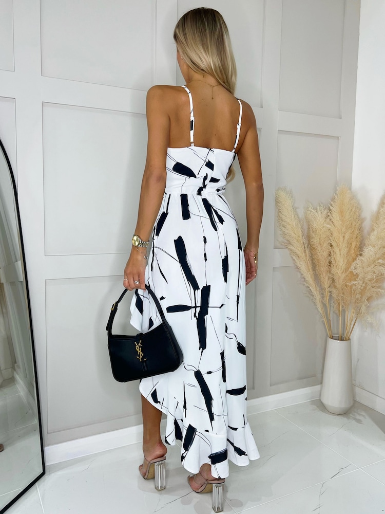 AX Paris Frill Hem High Neck Midi Dress - Image 2 of 4