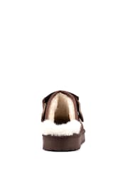 Lunar Brown Odessa Dark Brown Slipper (Adjustable Strap) - Image 5 of 5