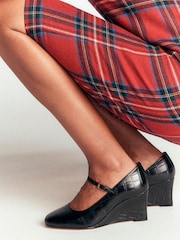 Boden Black Wedge Mary Janes - Image 1 of 6