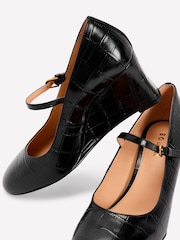 Boden Black Wedge Mary Janes - Image 5 of 6