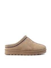 Lunar Brown Nepal Mink Slippers - Image 3 of 6