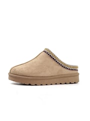 Lunar Brown Nepal Mink Slippers - Image 4 of 6