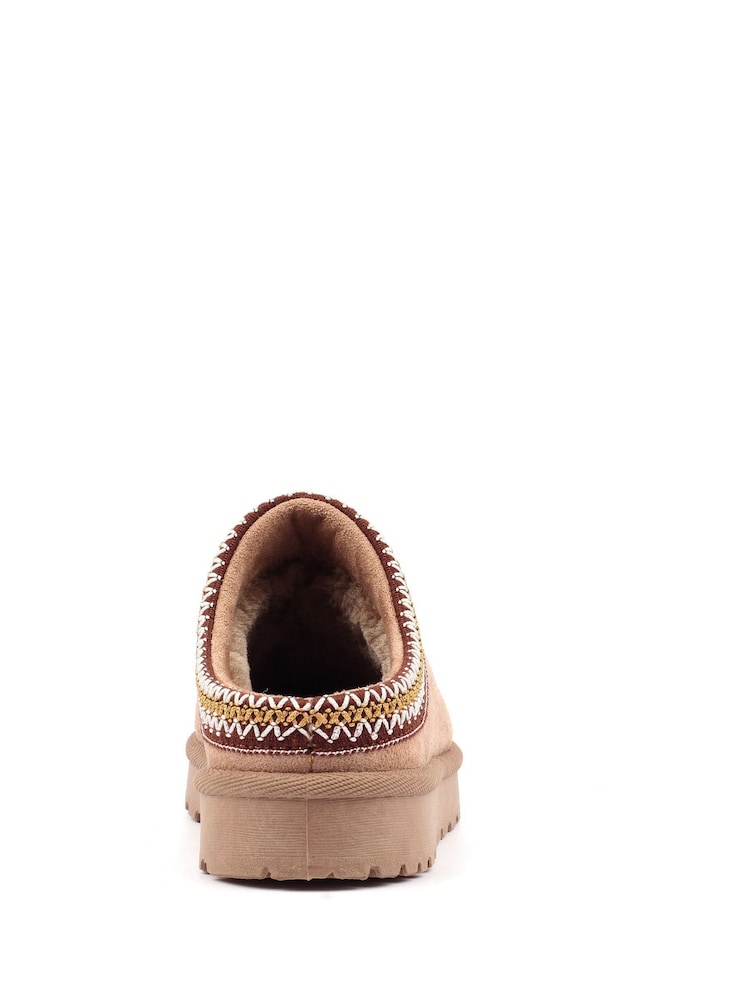 Lunar Brown Nepal Mink Slippers - Image 6 of 6