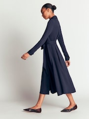 Boden Blue Kate Pleated Shirt Dress - Image 5 of 6