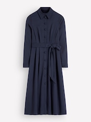 Boden Blue Kate Pleated Shirt Dress - Image 6 of 6