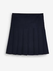 Navy Blue Longer Length Regular Waist Pleated School Skirts 2 Pack (3-16yrs) - Image 3 of 5