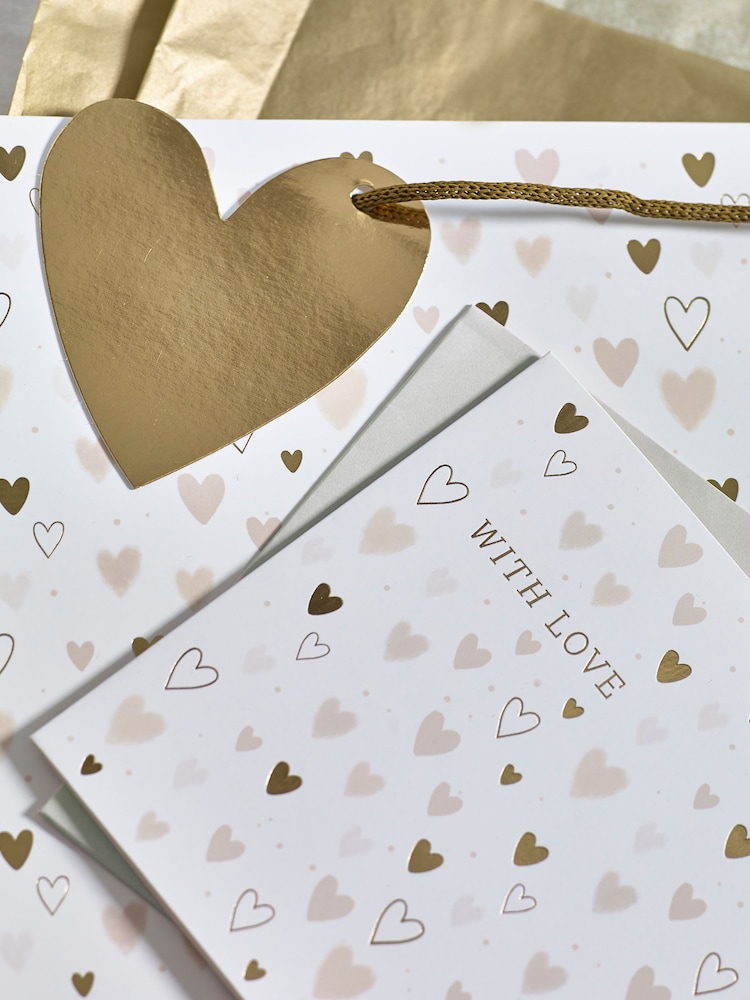Natural Hearts Gift Bag and Card Set - Image 2 of 3