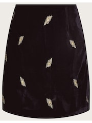 Monsoon Faye Embellished Velvet Black Skirt - Image 5 of 5
