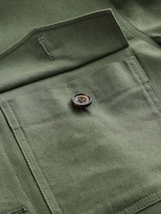 vert - Veste camionneur en lin Blend - Image 10 de 10