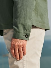 vert - Veste camionneur en lin Blend - Image 4 de 10