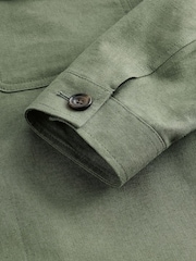 vert - Veste camionneur en lin Blend - Image 9 de 10