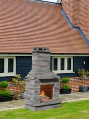 Callow Grey Stone Outdoor Wood Burning Fireplace - Image 1 of 4