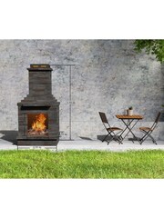 Callow Grey Stone Outdoor Wood Burning Fireplace - Image 2 of 4