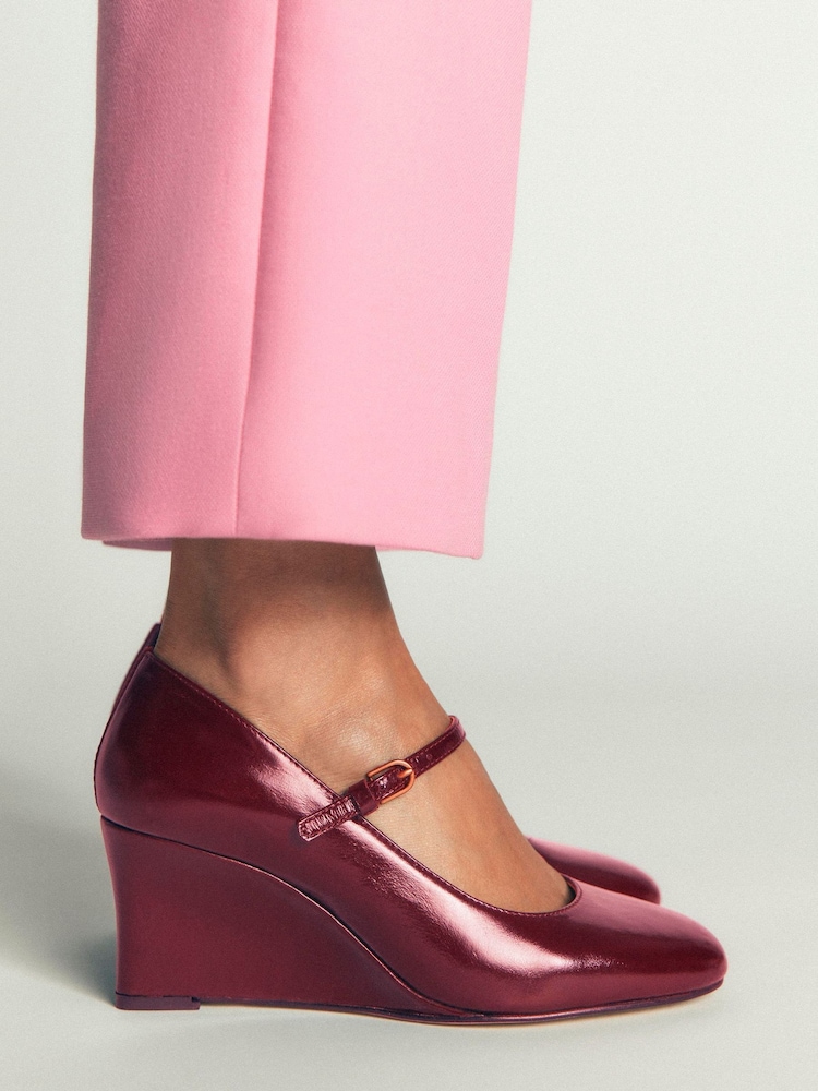 Boden Red Wedge Mary Janes - Image 1 of 4
