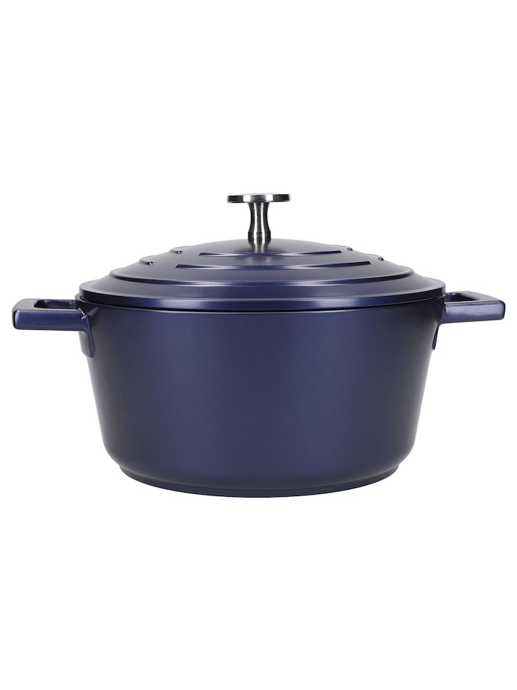 Masterclass Grey 2.5L Metallic Blue Casserole Dish - Image 3 of 3