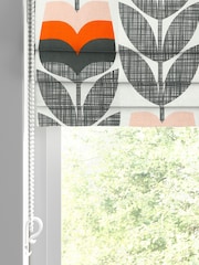 Orla Kiely Orange 100% Cotton Bud Made To Measure Roman Blind - Image 2 of 6