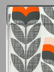 Orla Kiely Orange 100% Cotton Bud Made To Measure Roman Blind - Image 3 of 6