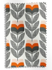 Orla Kiely Orange 100% Cotton Bud Made To Measure Roman Blind - Image 6 of 6