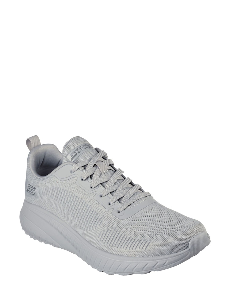 Skechers Light Grey Bobs Squad Chaos Prism Bold Trainers - Image 2 of 4