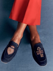 Boden Blue Dinah Embellished Loafers - Image 1 of 5