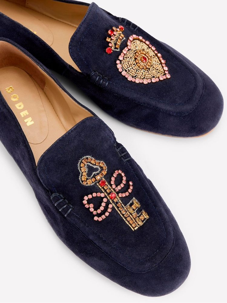Boden Blue Dinah Embellished Loafers - Image 5 of 5 Boden Blue Dinah Embellished Loafers - Image 5 of 5