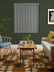 Orla Kiely Grey 100% Cotton Linear Stem Made To Measure Roman Blind - Image 5 of 5