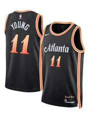 Nike Black Atlanta Hawks City Edition Swingman Jersey 22 - Trae Young Unisex - Image 1 of 3