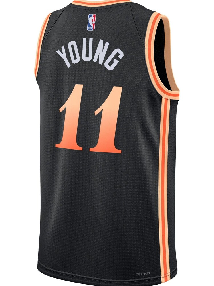 Nike Black Atlanta Hawks City Edition Swingman Jersey 22 - Trae Young Unisex - Image 3 of 3