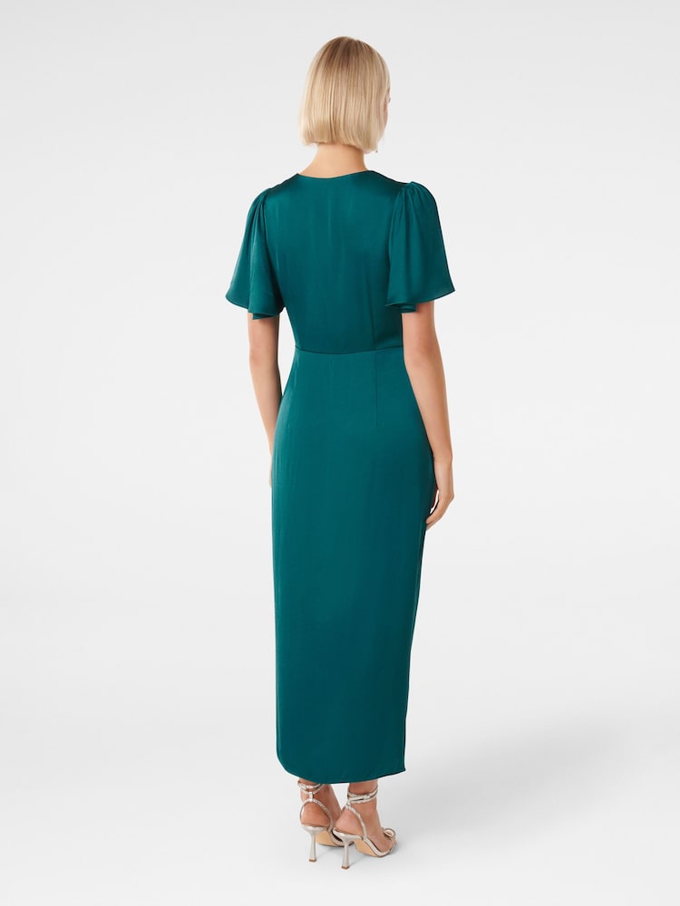 Forever New Green Forever New Estelle Flutter Sleeve Midi Dress - Image 2 of 4 Forever New Green Forever New Estelle Flutter Sleeve Midi Dress - Image 2 of 4