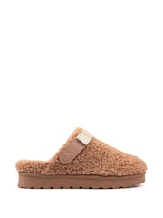 Lunar Natural Naples Mink Adjustable Strap Slippers - Image 2 of 4