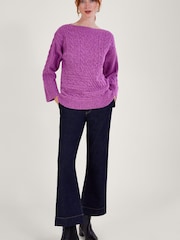 Lila - Monsoon Geknöpfte Strickjacke - Bild 2 von 4