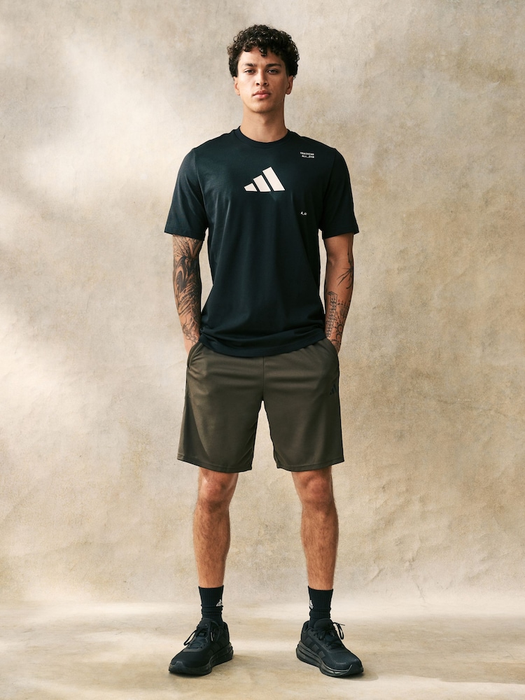 adidas Black All Gym Graphic T-Shirt - Image 2 of 6