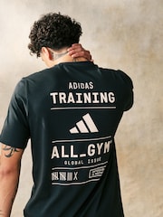 adidas Black All Gym Graphic T-Shirt - Image 4 of 6