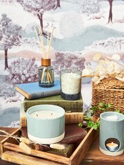 Laura Ashley Green Hartingdon White Lily & Sandalwood Wax Melt Burner - Image 2 of 5