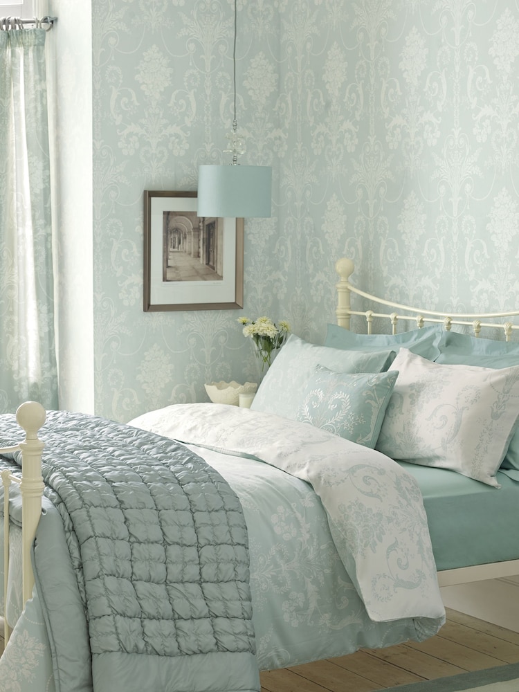 Laura Ashley Duck Egg Josette A4 Wallpaper Sample - Image 4 of 4 Laura Ashley Duck Egg Josette A4 Wallpaper Sample - Image 4 of 4