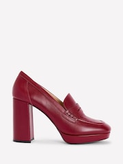 Boden Red Platform Heeled Loafers - Image 2 of 5