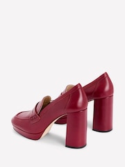 Boden Red Platform Heeled Loafers - Image 4 of 5