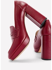 Boden Red Platform Heeled Loafers - Image 5 of 5
