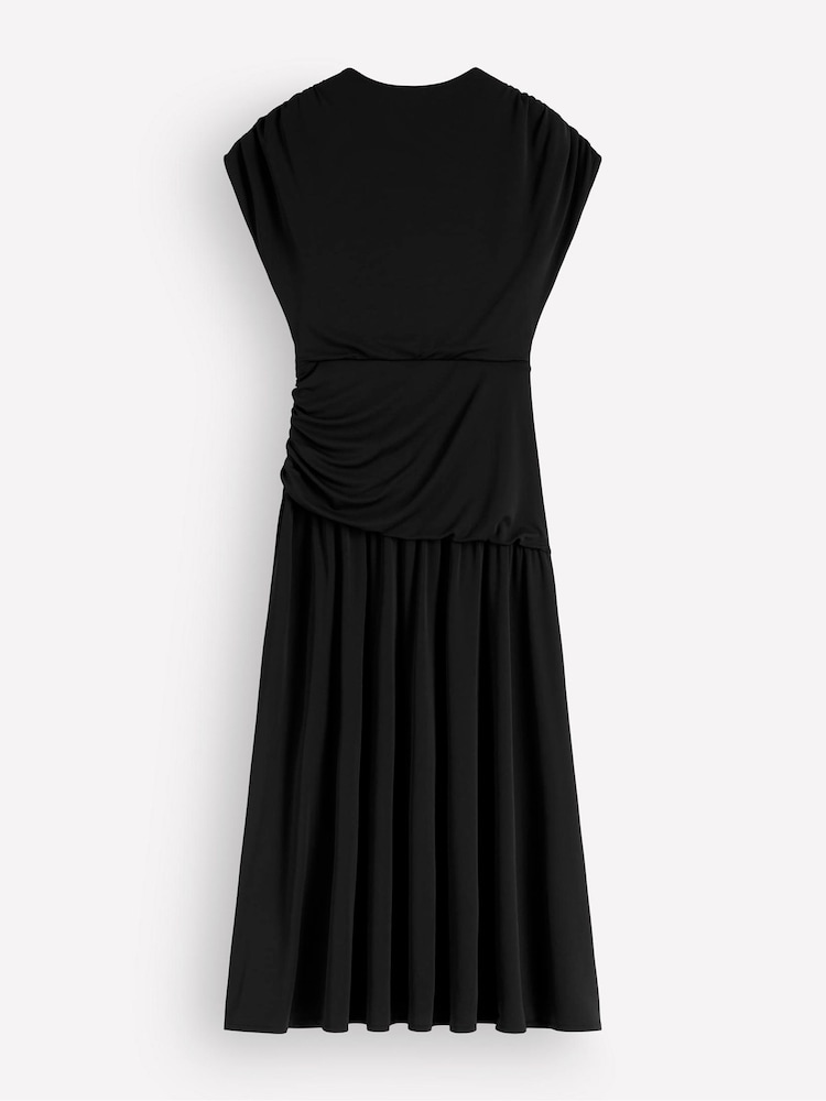 Boden Black Drape Jersey Crepe Maxi Dress - Image 3 of 3