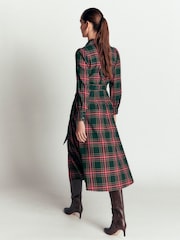 Boden Green Maeve Check Midi Shirt Dress - Image 3 of 5