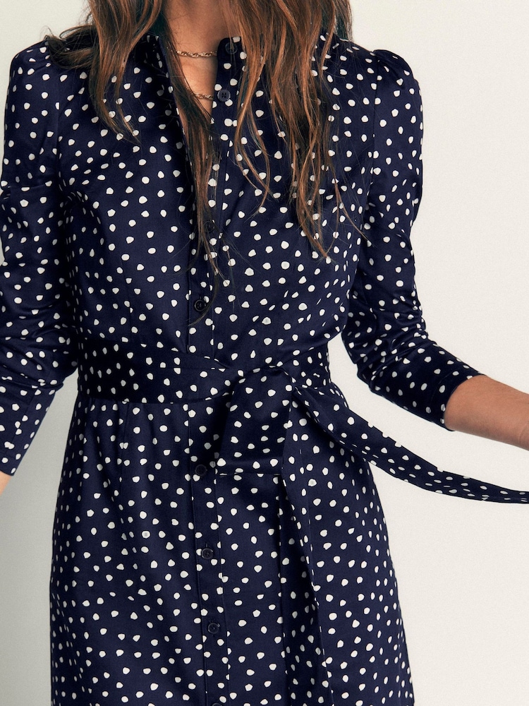 Boden Blue Louise Midi Shirt Dress - Image 2 of 5