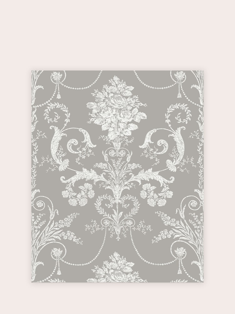Laura Ashley Steel Josette A4 Wallpaper Sample - Image 2 of 2