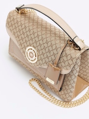 River Island Brown Monogram Chain Shoulder Bag - Image 5 of 6