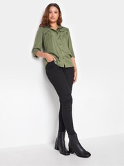 Long Tall Sally Green Utility Shirt - Image 3 of 4
