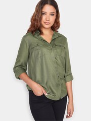 Long Tall Sally Green Utility Shirt - Image 4 of 4