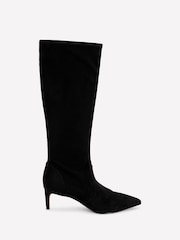Boden Black Stretch Kitten Heel Boots - Image 4 of 4