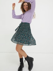 FatFace Green Kayleigh Evergreen Skirt - Image 3 of 5